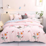 Simple Duvet Cover Sets King Size Bedding Set Unicorn Plaid Quilt Cover Bed Sheet Single Double Queen Nordic Bed Linens - Pgmdress
