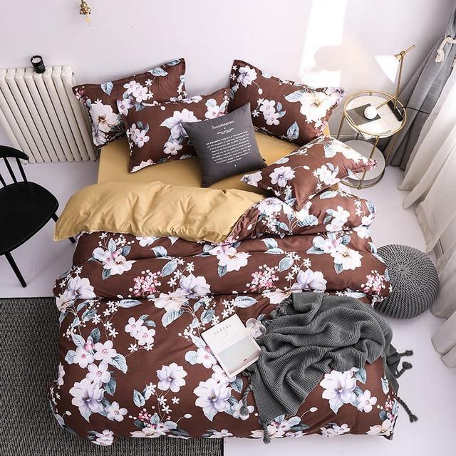 Simple Duvet Cover Sets King Size Bedding Set Unicorn Plaid Quilt Cover Bed Sheet Single Double Queen Nordic Bed Linens - Pgmdress