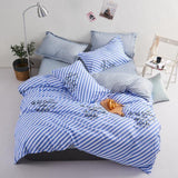 Simple Duvet Cover Sets King Size Bedding Set Unicorn Plaid Quilt Cover Bed Sheet Single Double Queen Nordic Bed Linens - Pgmdress
