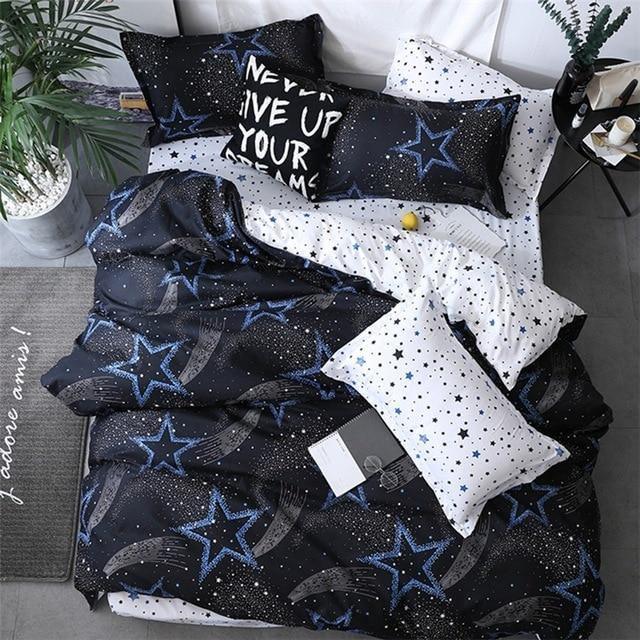 Simple Heart Duvet Cover Sets King Size Bedding Set Floral Star Quilt Cover No Bed Sheet Single Double Queen Nordic Bed Linens - Pgmdress