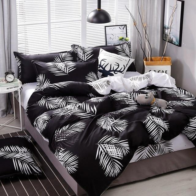 Simple Heart Duvet Cover Sets King Size Bedding Set Floral Star Quilt Cover No Bed Sheet Single Double Queen Nordic Bed Linens - Pgmdress