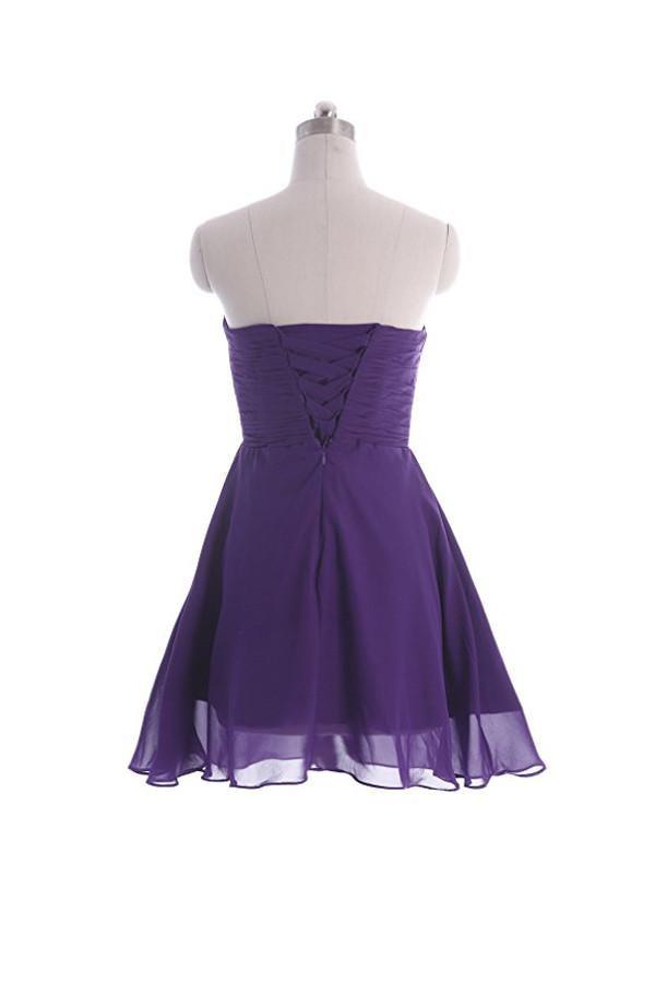 Simply Chiffon Strapless Bridesmaid Dress Homecoming Dress PG039 - Pgmdress