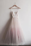 Spaghetti Straps A-line Tulle Floor-length Long Prom/Formal Dress PG837 - Pgmdress