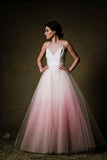Spaghetti Straps A-line Tulle Floor-length Long Prom/Formal Dress PG837 - Pgmdress