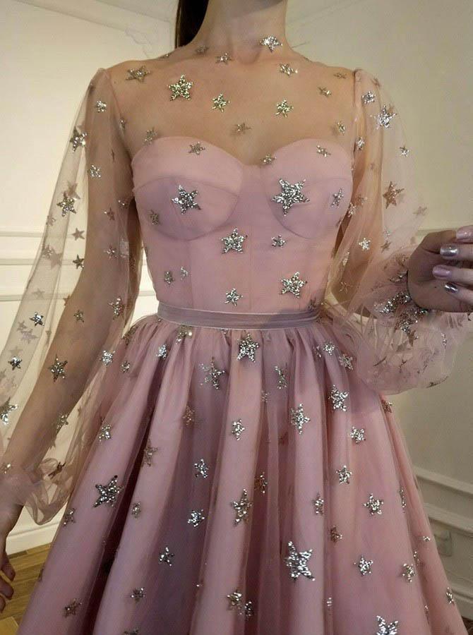 A-Line V-Neck Convertible Style Short Green Satin Homecoming Dress US12 / Pink