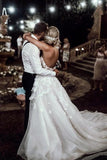 Sweetheart A-line Wedding Dresses Tulle Appliqued Gowns WD466 - Pgmdress