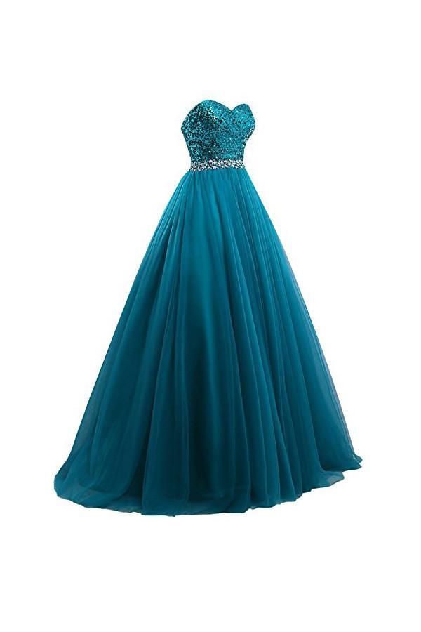 Tulle Sequin Ball Gown Prom Dresses Evening Gown PG254 - Pgmdress