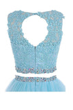 Two Pieces Prom Dresses Applique Short Homecoming Dresses PG036 - Pgmdress