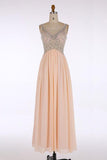V-neck Chiffon Beading Blush Pink Evening/Prom Dresses PG 233 - Pgmdress