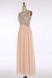 V-neck Chiffon Beading Blush Pink Evening/Prom Dresses PG 233 - Pgmdress