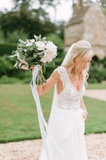 Wedding Dresses Modest Deep V-neck Beach Open Back Bridal Gowns WD539 - Pgmdress