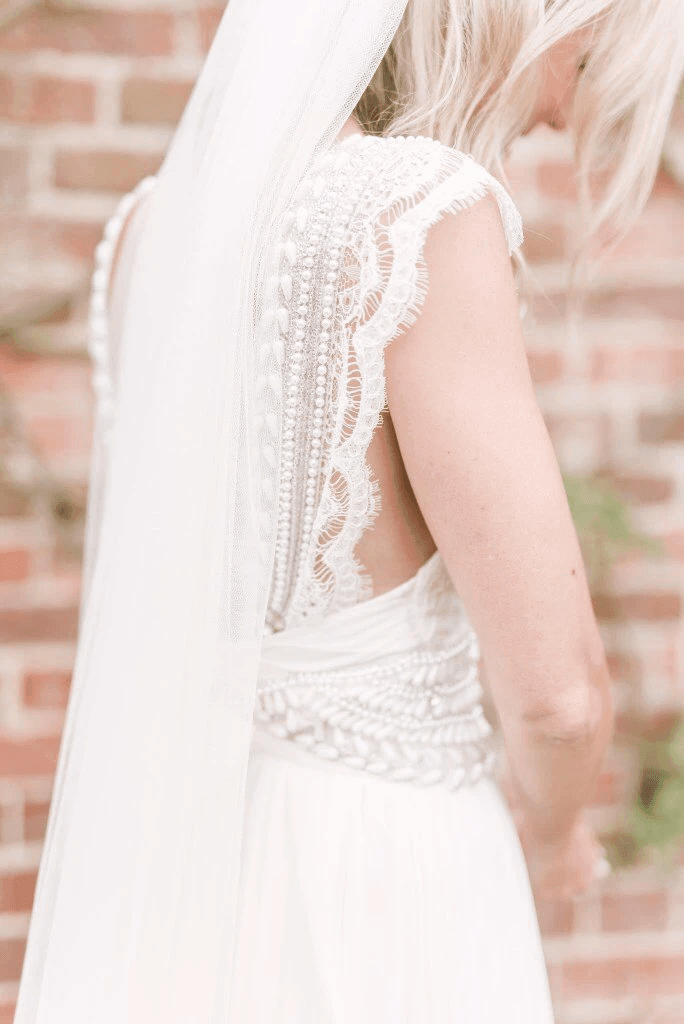 Wedding Dresses Modest Deep V-neck Beach Open Back Bridal Gowns WD539 - Pgmdress