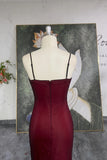 90s Vintage Beaded Prom Dress Sheath Red and Black Party Dress-Pgmdress