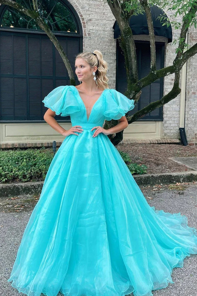 ruffled prom dress with sleeves Long Ball Gown Satin Ruffle Off Shoulder Prom Dress