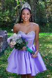 A-line Strapless Sheer Corset Bodice Hot Pink Homecoming Dress PD539-Pgmdress
