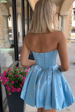 A Line Satin Short Cute Yellow Homecoming Dress Party Dress with Beading-Pgmdress