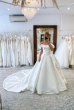 Robe de mariée en dentelle florale sans bretelles A Line Boho Ivoire avec nœud papillon en satin WD634