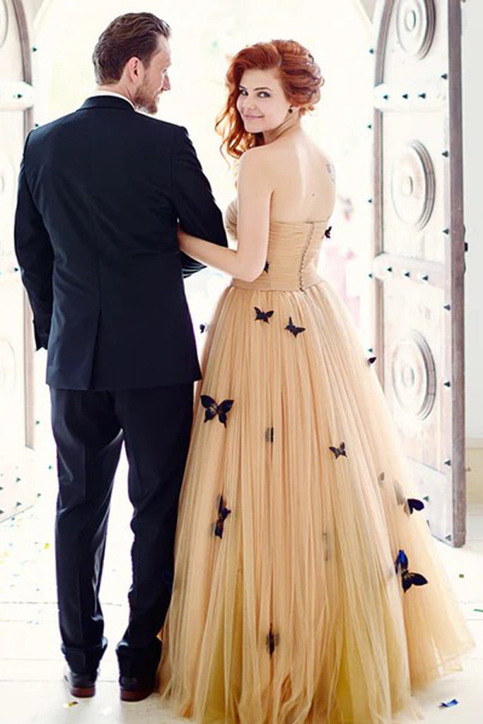 Belles robes de mariée papillon chérie volants robe de mariée WD429