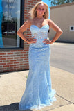 Black Strapless Mermaid Prom Dress With Lace Appliques PSK460-Pgmdress