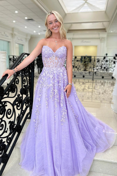 Cute A Line Sweetheart Tulle Prom Dresses Formal Gowns PSK532 Custom Size / Custom Color