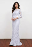 Lavender Lace Long Sleeve Mother Of The Bride Dress with Bow Belt-Pgmdress