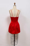 Elegant Red Sleeveless Backless Mini Homecoming Dress Dance Dress-Pgmdress