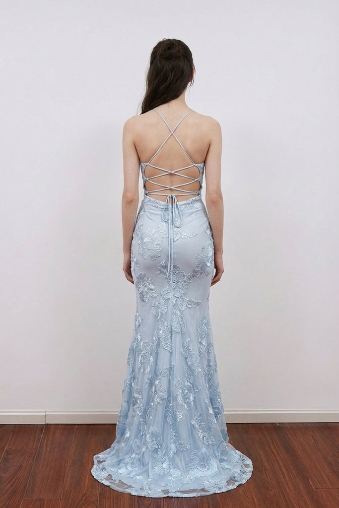 Elegant Mermaid Floral Embroidered Lace Up Yellow Prom Dress Party Dre Pgmdress Elegant Mermaid Floral Embroidered Lace Up Yellow Prom Dress Party Dre Pgmdress