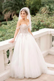 Fairy A Line Sweetheart Tulle Wedding Dresses with Beading WD678-Pgmdress