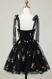 Floral Homecoming Dresses Embroidery A-Line Short Party Dress PD504-Pgmdress