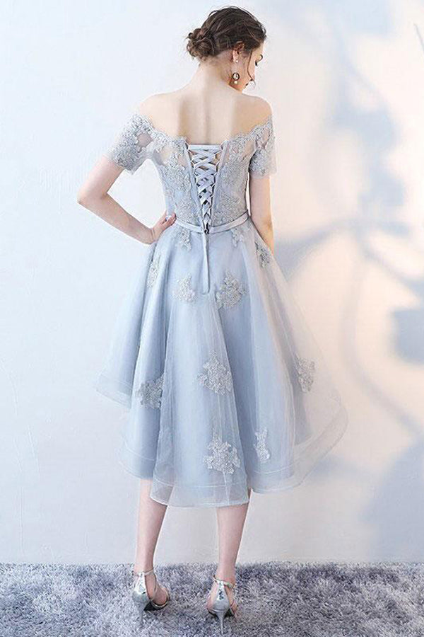 Homecoming Dress Off-the-shoulder Tulle Short Prom Dress Party Dress US10 / As Picture Homecoming Dress Off-the-shoulder Tulle Short Prom Dress Party Dress US10 / As Picture