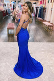 Mermaid Satin Spaghetti Straps Prom Dress Formal Dress PSK520-Pgmdress
