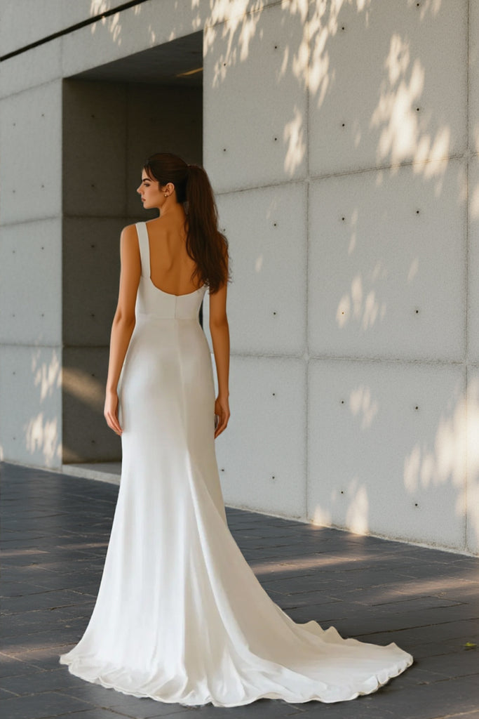 mormon wedding dresses LDS Dresses, Wedding Gowns. Temple approved Wedding while the lace back and train add a romantic touch Modest Wedding Dresses Collection