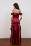 Off The Shoulder Beading Burgundy Red Prom Dress Party Dress-Pgmdress