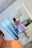 Princess A Line Strapless Corset Homecoming Dress with Appliques-Pgmdress