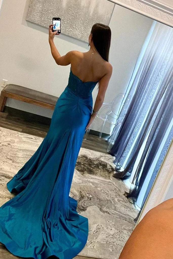 Royal Blue Strapless Mermaid Prom Dresses | Evening Dresses  PSK509-Pgmdress
