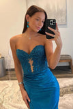 Royal Blue Strapless Mermaid Prom Dresses | Evening Dresses  PSK509-Pgmdress