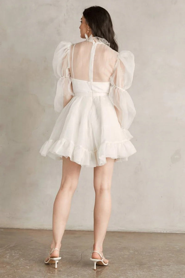 Short Wedding Dresses Long Sleeves Vintage Wedding Dress WD751 US2 / Custom Color Short Wedding Dresses Long Sleeves Vintage Wedding Dress WD751 US2 / Custom Color