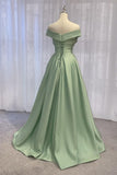 Simple Off Shoulder A line Long Evening Dress Prom Dress PG585