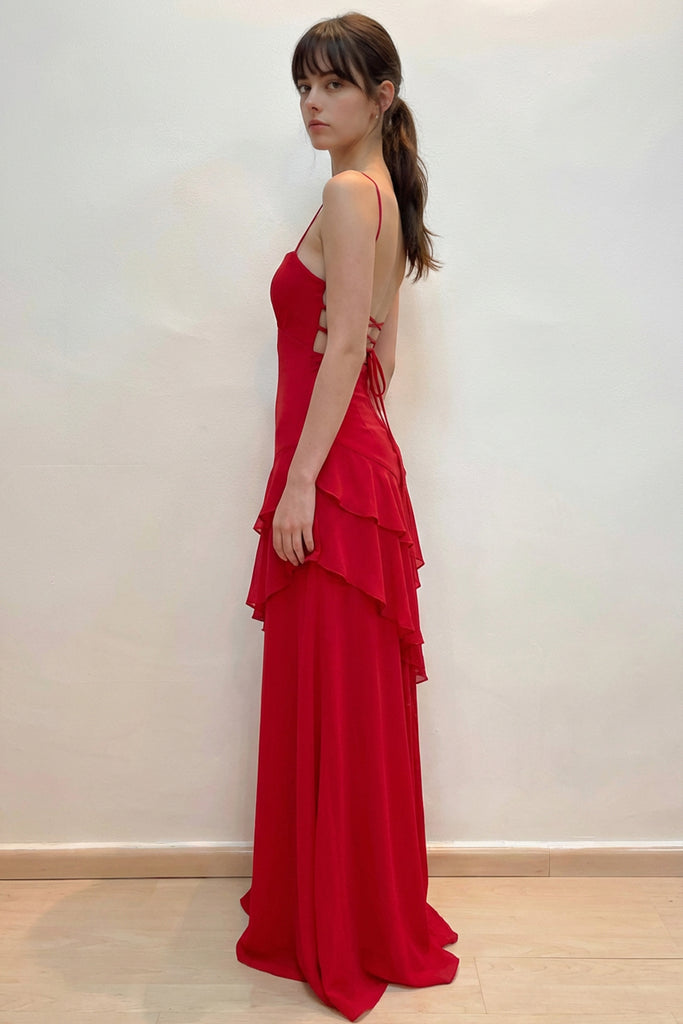 simple chiffon prom dress Simple Pink A-Line Chiffon Prom Dresses, WGP215 RomanBridal