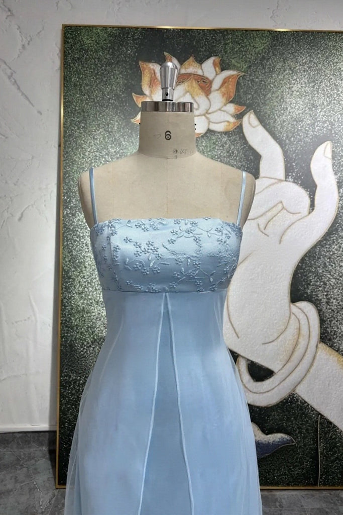 blue 90s prom dress Spaghetti Straps 90S Vintage Light Blue Prom Dress Party Dress Pgmdress blue 90s prom dress Spaghetti Straps 90S Vintage Light Blue Prom Dress Party Dress Pgmdress