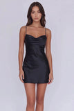 Spaghetti Straps Burgundy Bodycon Short Homecoming Dress-Pgmdress
