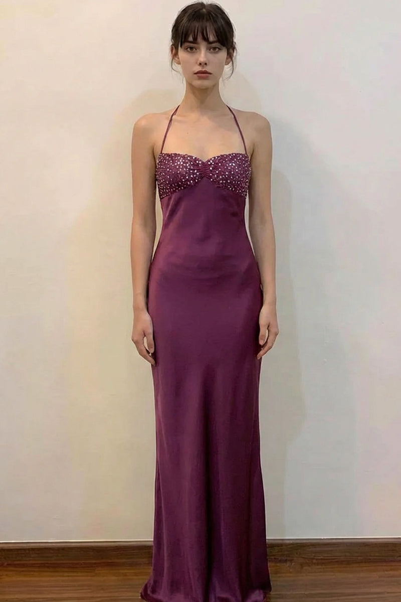 Spaghetti Straps Sequin Sexy Prom Dress Formal Gown with Lace Up-Pgmdress