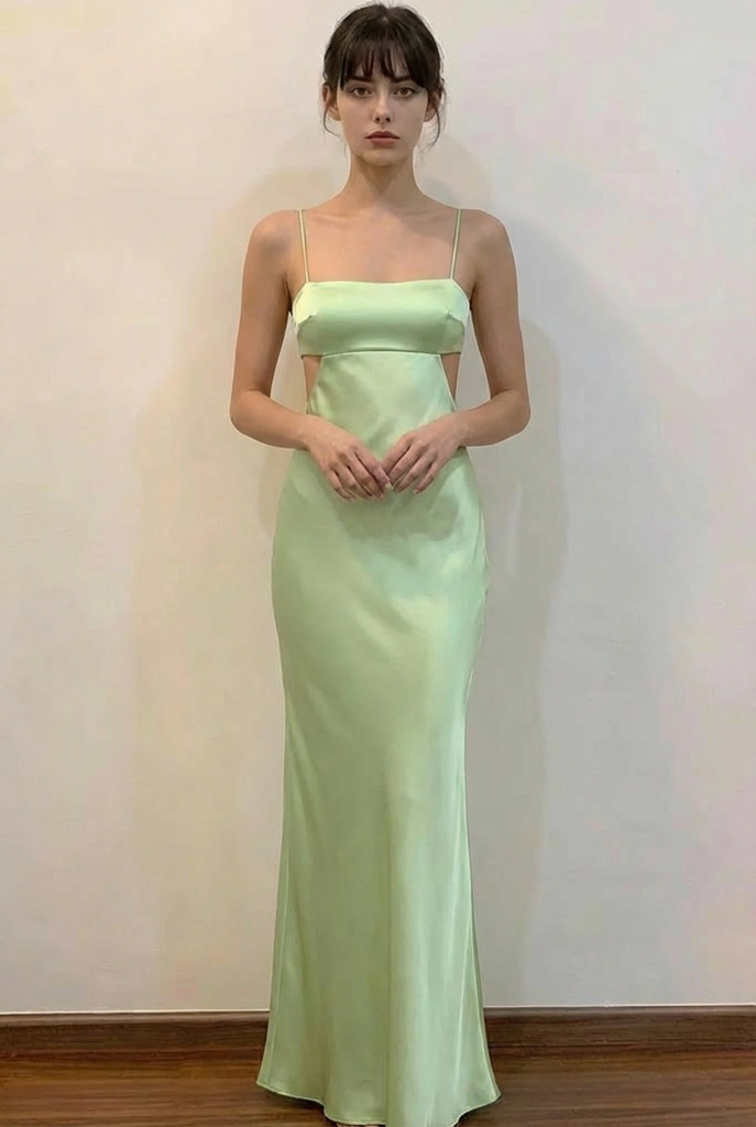 Spaghetti Straps Sexy Aqua Blue Cutout Prom Dress with Open Back US8 / Lilac Spaghetti Straps Sexy Aqua Blue Cutout Prom Dress with Open Back US8 / Lilac