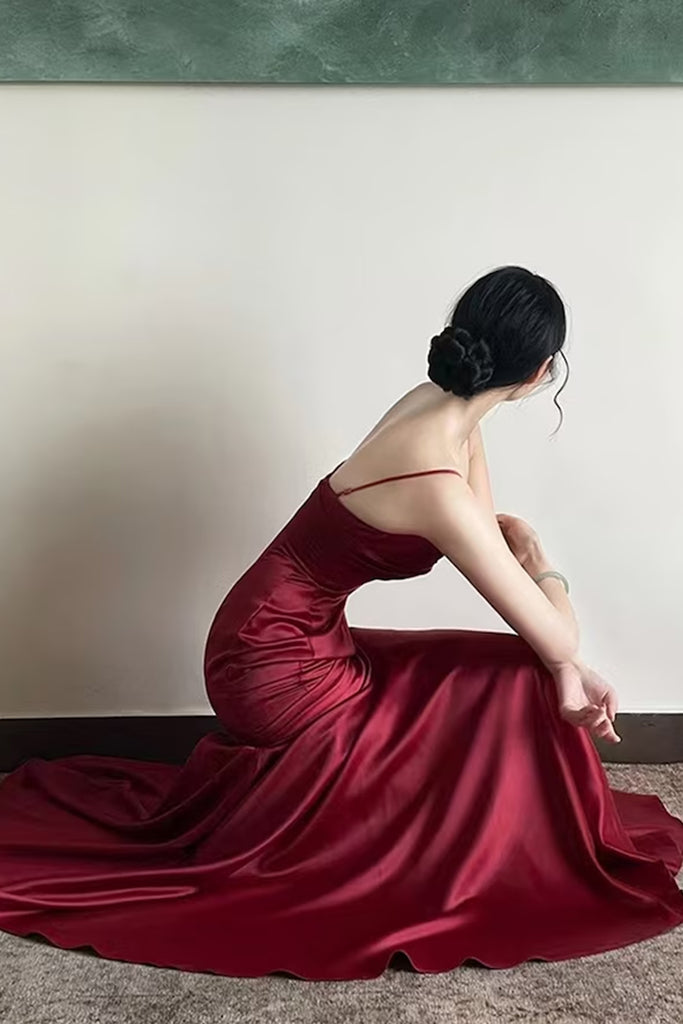 Spaghetti Straps Elegant Simple Long Prom Dress Formal Dress US18 / Green Spaghetti Straps Elegant Simple Long Prom Dress Formal Dress US18 / Green