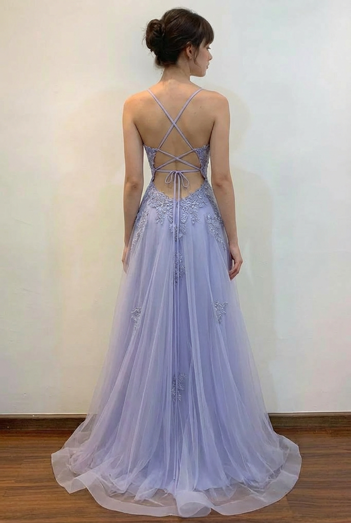 grey blue prom dress Off-the-Shoulder Long Blue Prom Dress with Glitterss French Blue / 16