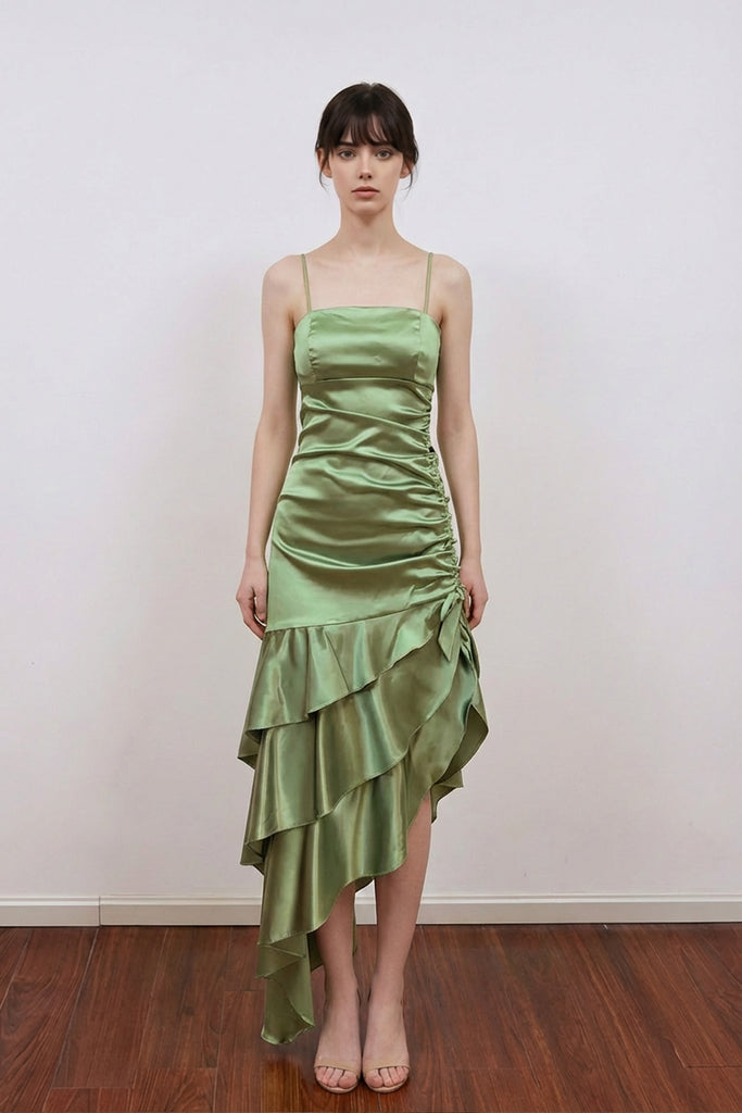 green emerald velvet dress A Line Strapless Satin Black Prom Dress Party Dress With Slit PSK720 –  Pgmdress