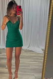 Sparkly Royal Blue Bodycon Corset Homecoming Dress With Beading