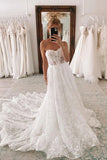 Sweetheart Ball Gown Lace Wedding Dress With Detachable Puff Sleeves WD640-Pgmdress