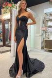 Sweetheart Cut Mermaid Long Prom Dress with Slit PSK533