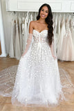 Sweetheart Neck A Line Robe de mariée en dentelle délicate Robe de mariée Boho WD632